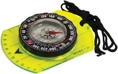 UST Hi Vis Waypoint Map Compass – Fluorescent Green Base Plate for Safe