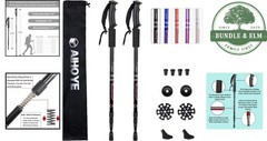 Adjustable Trekking Poles, Lightweight Aluminum with Non-Slip Grip for Comfort