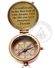 Thoreau’s Go Confidently Engraved Graduation Gift for him, Camping Compass wi…