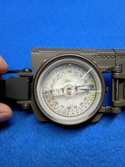 LENSATIC COMPASS W/METAL CASE Japan Military OD Green Map Direction