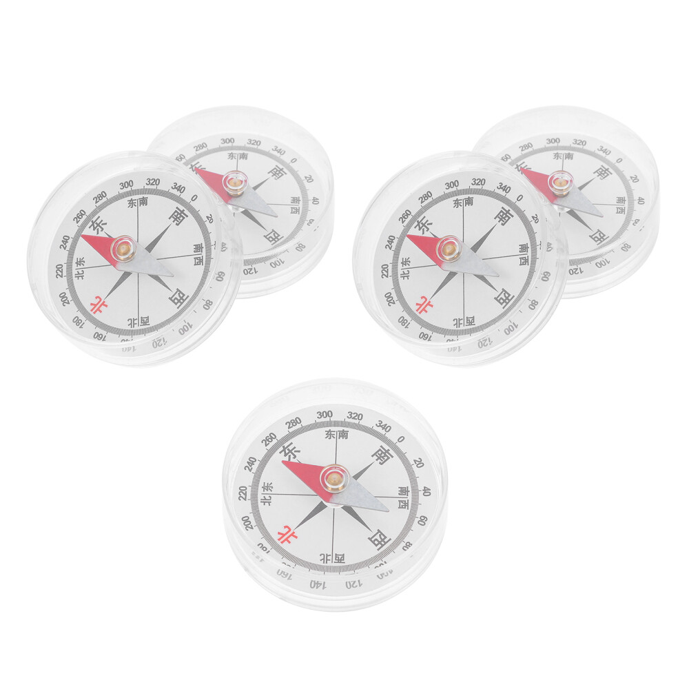 5pcs Outdoor Guide Tool Tiny Compass Educational Compass Toy