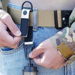 Hanging Buckle Nylon Strap with Carabiner Hook for Keys Tools and Outdoor Gear