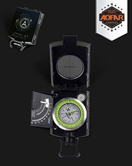 AF-4074 Military Compass for Hiking,Lensatic Sighting Black