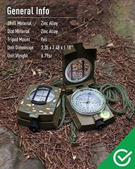 Multifunctional Tactical Survival Military Compass EK1001 Camouflage Compass
