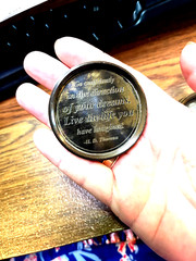 NEW $60 ROSS LONDON 1920 COMPASS W/LEATHER POUCH THOREAU QUOTE