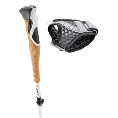 LEKI Cross Trail FX Superlite Compact 100-120cm White/Ferra/Black Trekking Poles