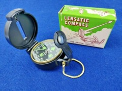 Vintage LENSATIC COMPASS Compass in Original Box japan model -300-p mint nos