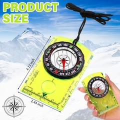 Acrylic Orienteering Compass for Hiking, Backpacking, Map Reading & Navigation