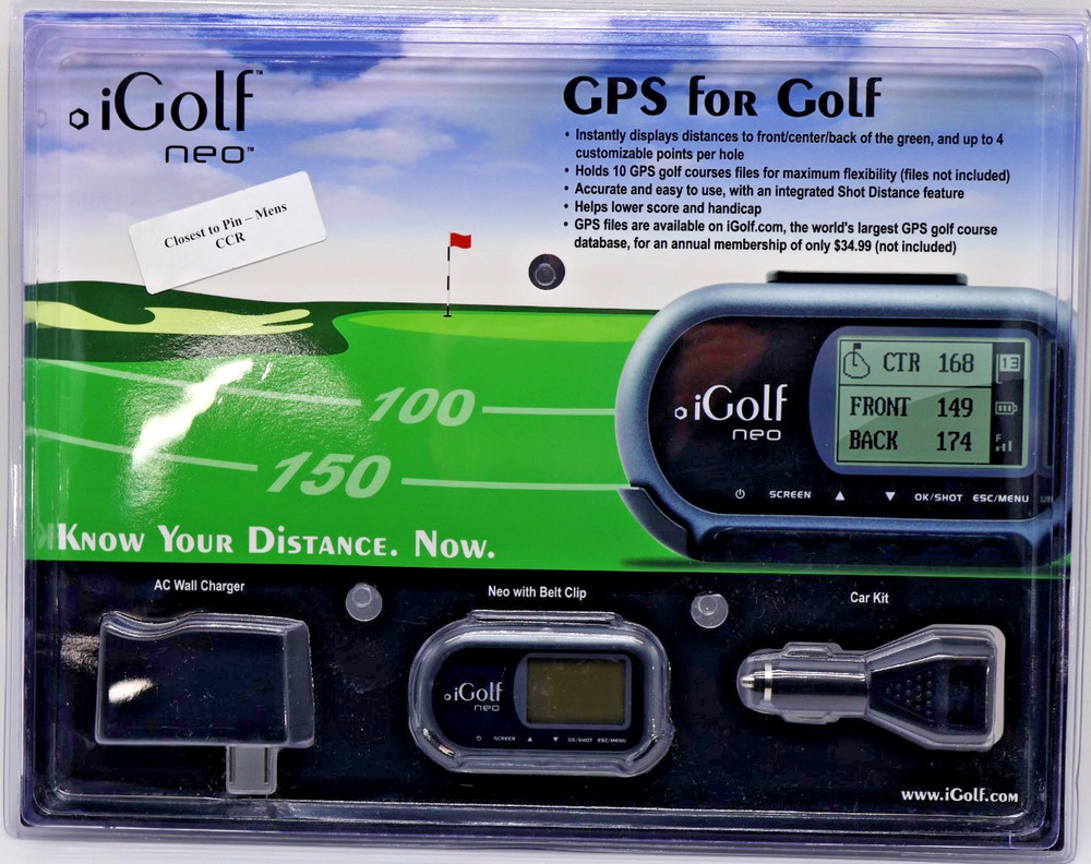 Original Genuine iGolf Neo Golf GPS Rangefinder w/ Accessories, Brand New In Box