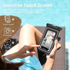 Bungajungle Waterproof Phone Pouch/case 2 Pack IP68 Floating Dry Bag Lanyard