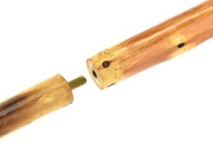 55″ Wood Detachable Walking/ Hiking Stick with 3 Detachable Sections, Metal Tip