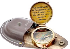 Thoreau’s Go Confidently Engraved Graduation Gift for him, Camping Compass wi…
