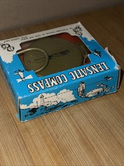 Vintage Engineer Lensatic Metal Compass- Liquid Filled- Japan- with Original Box