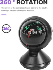 Car Compass,Car Accessories Adjustible Compass for Cars,Universal Automotive Mou
