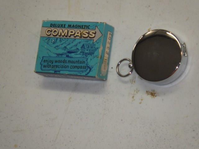 COMPASS PRECISE PATHFINDER LIDDED HIKING GEAR SPORTS QUALITY 1 7/8″ DIA + BOX