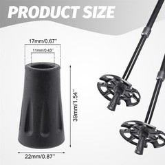 6 Pcs Walking Stick Caps Trekking Pole Tips Rubber Hiking Walking Stick Tips