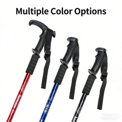 1pcs Folding Trekking Pole 4-Section Portable Telescopic Walking Stick