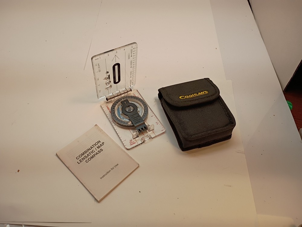 Coghlan’s Combination Lensatic/Map Compass with Case & Owner’s Manual