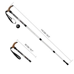Ultralight Collapsible Aluminum Alloy Quick Lock Trekking Pole Anti-Shock