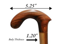 Wooden Walking Stick – Handcrafted Luxury Laurel Macho Wood Solid Cane Imported