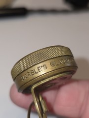 Antique Vintage Brass Marbles Gladestine Muchigan Pin Compass