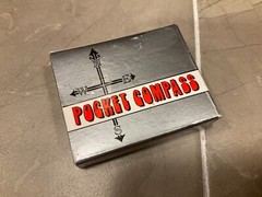 Vintage Compass Pocket Made In Japan Edge Mark Magnetic Sealed in box new