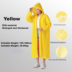Full Body Portable EVA Raincoat Waterproof Thickened Reusable Adult Use