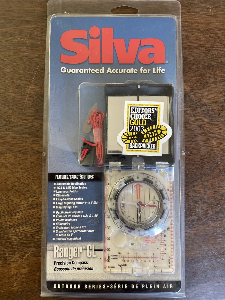 Silva Ranger CL Compass with Reflective Mirror Manual, Lanyard, Case Finland