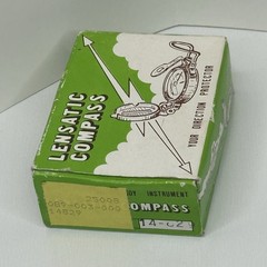 Vintage Lensatic Compass Liquid Filled EDGE, Made in Japan In Original Box