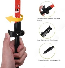 Carbon Fiber Lightweight Trekking Poles for Hiking (1-PCS)