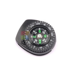2PCS Mini Clear Liquid-filled Button Compass Clip on band Outdoor Molle Backpack