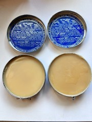 Vintage TWO NIKWAX NON-TACK WAX FOR WAX-COTTON 190ml TINS MADE IN ENGLAND