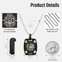 Mini Titanium/Brass Compass, Waterproof Pocket Compass for Hiking & Survival,…