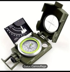 AOFAR AF-4074 Military Compass for Hiking,Lensatic Sighting Camouflage NEW