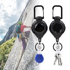 Retractable Fishing Rod Leash with Steel Rope for Outdoor Lure Keychain