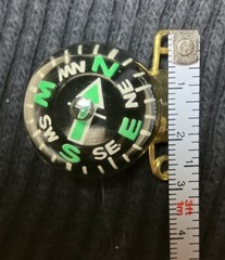 Ball Type Pin On Compass Liquid Filled Luminous Arrow Vintage