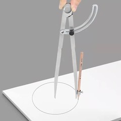 Portable 24-Inch Metal Compass for Professional Woodworking and Geometry Tasks
