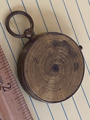VINTAGE COMPASS MADE OF BRASS AND GLASS w OCK MECHANISM – GERMANY OR FRANCE