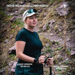 Hiking Poles Folding Carbon with Cork Handle I Nordic Walking Poles Ladies I Lei…