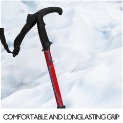 Walking Stick Handle Grip Made of with Ergonomic T Shape and Wrist Strap