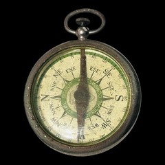 “GIRL SCOUT” Official Compass” – White Green Face