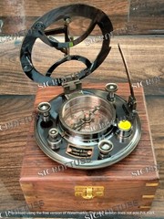 Christmas Gift, Personalized Engraved Sundial Compass, Anniversary Gift