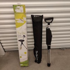 STEP2GOLD Ta-Da Chair Series 2, Portable Trekking Hiking Pole in Black, 34″