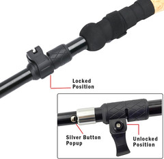 5-Section Collapsible Hiking Poles, Foldable Trekking Poles Adjustable to 14In –
