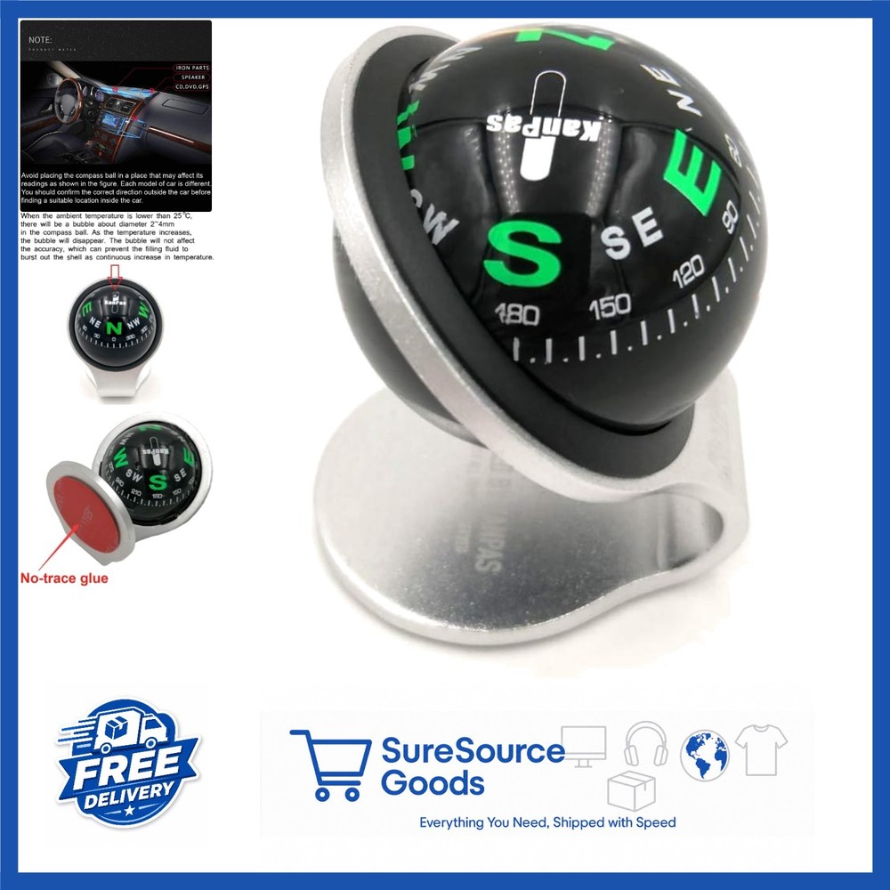 Waterproof Compass Ball for Car or Boat Accurate Pointing Navigation