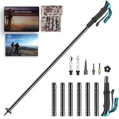 Adjustable 15-in-1 Multi-Functional Hiking Stick – Trekking Poles for Outdoor Ad