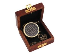 Be Strong And Courageous Joshua 19 Solid Brass Directional Engraved Compass B…