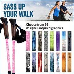 Nordic Walking Poles – True Classic Nordic Glove Grips, Lightweight, Adjustab…
