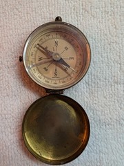 Vintage German Brass Pocket Compass