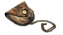 Brass Compass Nautical Pocket Backpacking Compass Leather Case Vintage Campin…